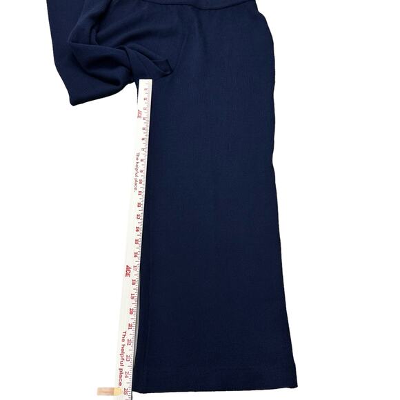 St John Collection Blue Santana Knit Pants Size 6 Wool Blend Pull On Ankle Crop - Picture 14 of 15